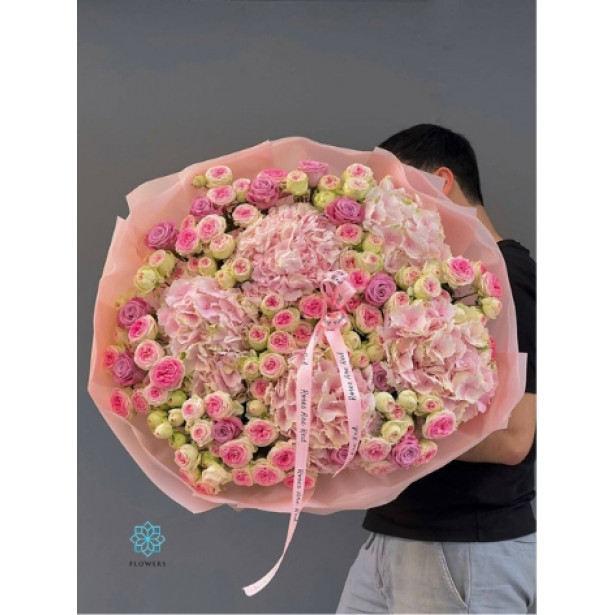 Big Pink Rose Bouquet